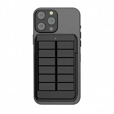 Logo trade advertising products picture of: Skywave RCS rplastic solar powerbank 5000 mAh 10W wireless