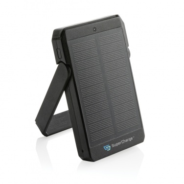 Logo trade business gifts image of: Skywave RCS rplastic solar powerbank 5000 mAh 10W wireless