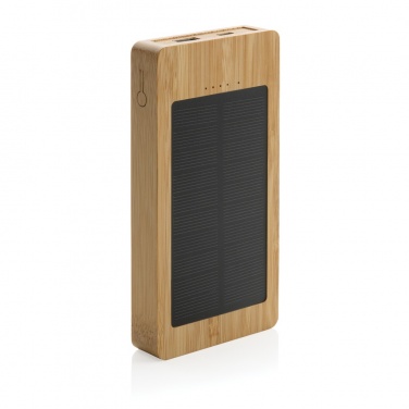 Logo trade promotional giveaway photo of: Sunwick 10.000 mAh Bamboo solar powerbank