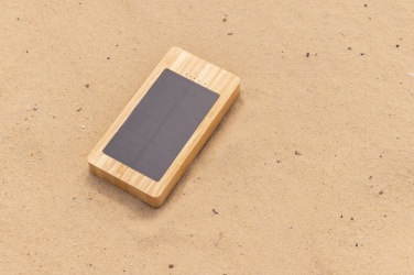 Logotrade promotional giveaway picture of: Sunwick 10.000 mAh Bamboo solar powerbank