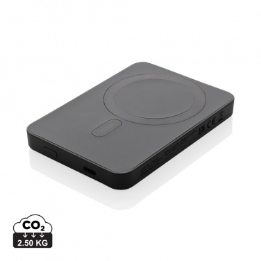 Logo trade promotional item photo of: Magnetix RCS recycled plastic 5000 mah magnetic powerbank