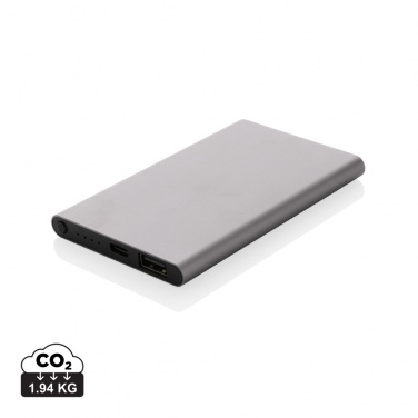 Logotrade promotional giveaways photo of: RCS recycled plastic/aluminum 4000 mah powerbank with type C