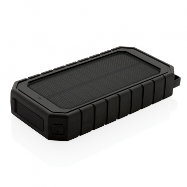 Logotrade promotional merchandise image of: RCS recycled plastic Solar powerbank with 10W Wireless