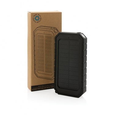 Logotrade promotional merchandise image of: RCS recycled plastic Solar powerbank with 10W Wireless