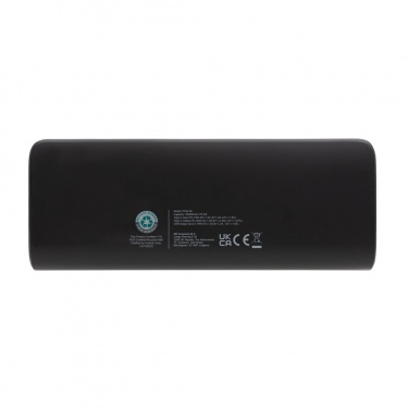 Logo trade promotional item photo of: FlashCharge RCS rplastic 20000 mah fast charge powerbank