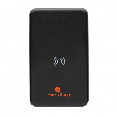 Logo trade promotional items image of: RCS recycled plastic 5.000 mAh 5W wireless powerbank