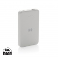 RCS recycled plastic 5.000 mAh 5W wireless powerbank, white