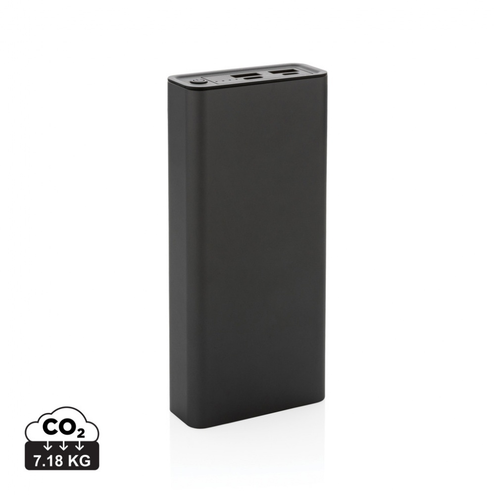 Logotrade corporate gift image of: Terra RCS recycled 20W aluminium powerbank 20.000 mAh