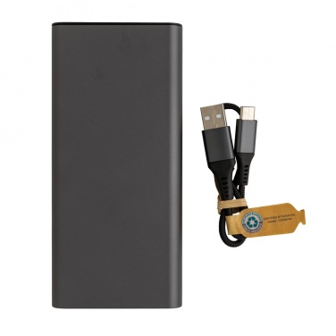 Logo trade promotional products image of: Terra RCS recycled 20W aluminium powerbank 20.000 mAh