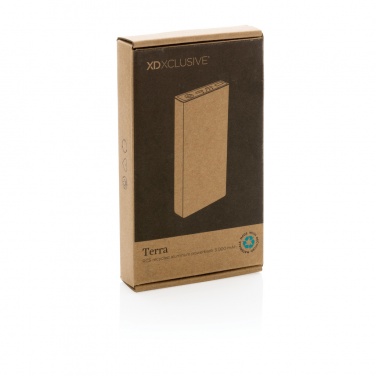 Logotrade promotional gift picture of: Terra RCS recycled aluminium powerbank 5.000 mAh