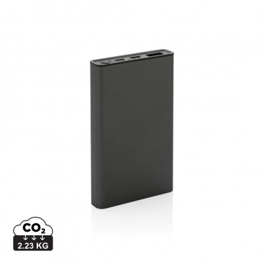 Logo trade advertising products image of: Terra RCS recycled aluminium powerbank 5.000 mAh