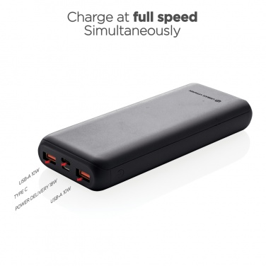 Logo trade business gifts image of: Urban Vitamin Pasadena 20.000 mAh 18W PD powerbank