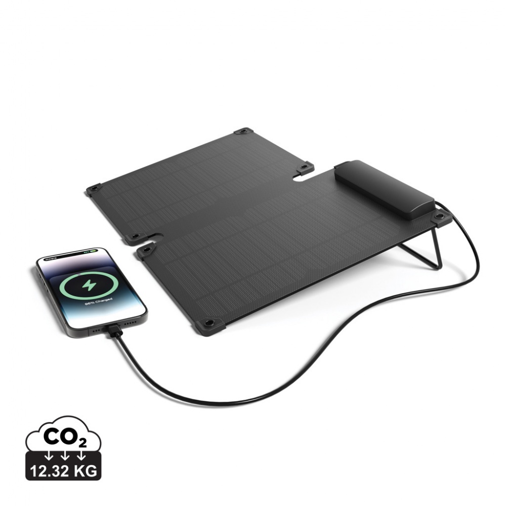 Logo trade business gift photo of: Solarpulse rplastic portable Solar panel 10W