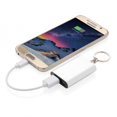 Logo trade promotional items image of: 1.000 mAh keychain powerbank