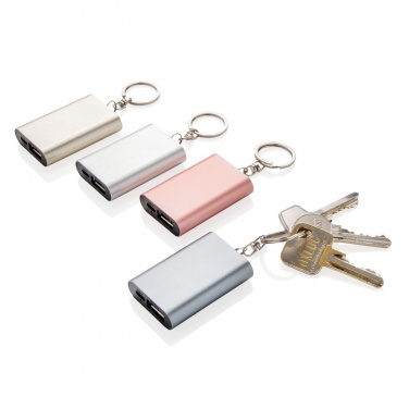 Logo trade promotional giveaways image of: 1.000 mAh keychain powerbank