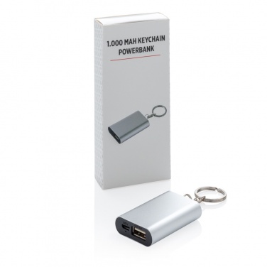 Logo trade promotional items image of: 1.000 mAh keychain powerbank