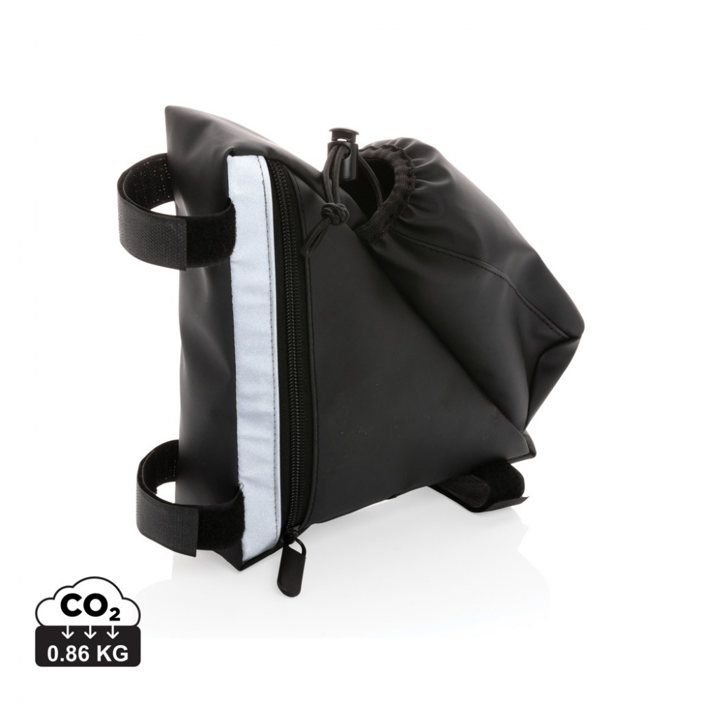 Logo trade promotional gift photo of: PU high visibility bike frame bag with bottle holder