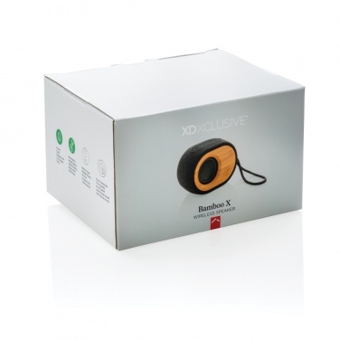 Logo trade promotional gifts image of: Bamboo X  speaker