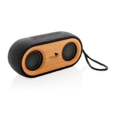 Logo trade advertising product photo of: Bamboo X double speaker