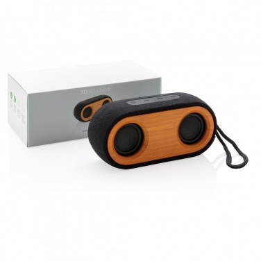 Logotrade promotional gift picture of: Bamboo X double speaker