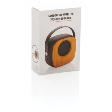 Logotrade promotional merchandise image of: Bamboo 3W Wireless Fashion Speaker