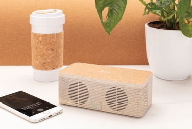 Logo trade corporate gift photo of: Wheatstraw wireless charging speaker