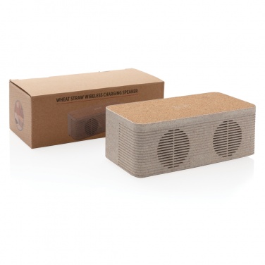 Logotrade promotional item image of: Wheatstraw wireless charging speaker