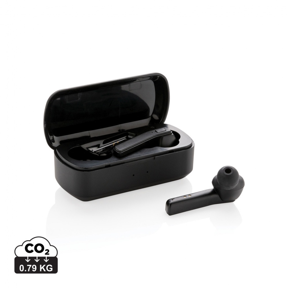 Logo trade business gift photo of: Free Flow TWS earbuds in charging case