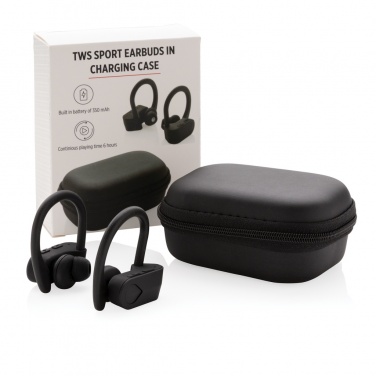 Logo trade promotional giveaways picture of: TWS sport earbuds in charging case