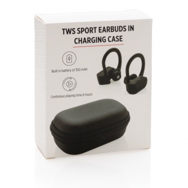 Logotrade promotional giveaway image of: TWS sport earbuds in charging case