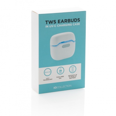 Logo trade corporate gifts picture of: TWS earbuds in UV-C sterilising charging case