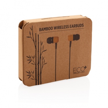 Logotrade promotional item picture of: Bamboo wireless earbuds