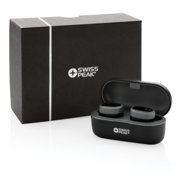 Logo trade promotional products image of: Swiss peak TWS earbuds