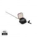 TWS earbuds in wireless charging case, black