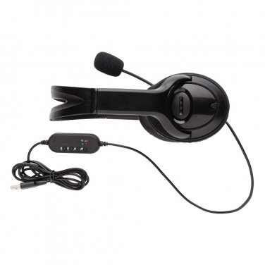 Logo trade promotional giveaways image of: Over ear wired work headset