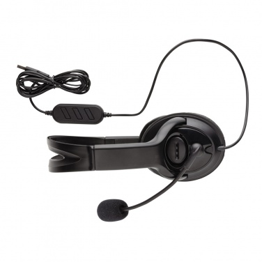 Logo trade promotional giveaways image of: Over ear wired work headset