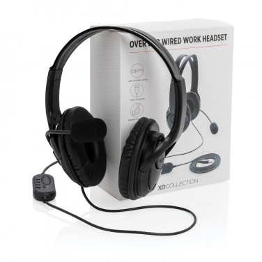 Logotrade business gift image of: Over ear wired work headset