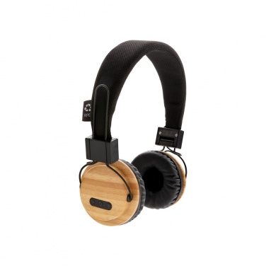 Logo trade promotional items picture of: Bamboo wireless headphone