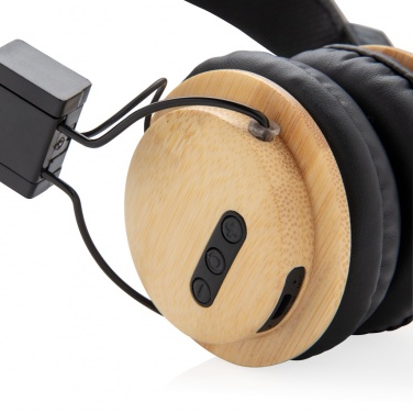 Logotrade corporate gift picture of: Bamboo wireless headphone