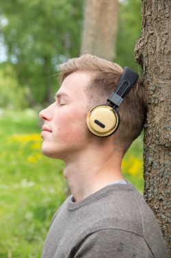 Logotrade corporate gift picture of: Bamboo wireless headphone