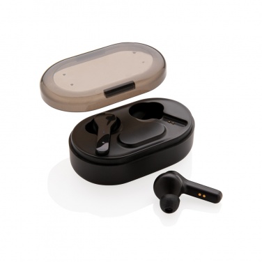 Logotrade promotional giveaway image of: Light up logo TWS earbuds in charging case