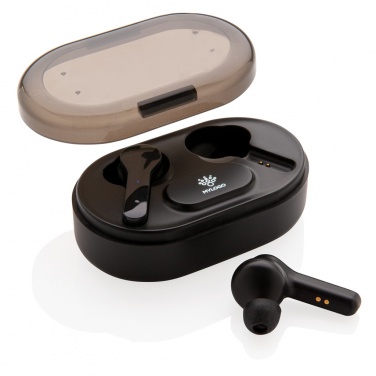 Logo trade promotional items image of: Light up logo TWS earbuds in charging case