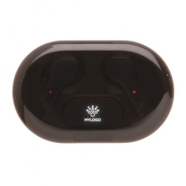 Logotrade promotional giveaway picture of: Light up logo TWS earbuds in charging case