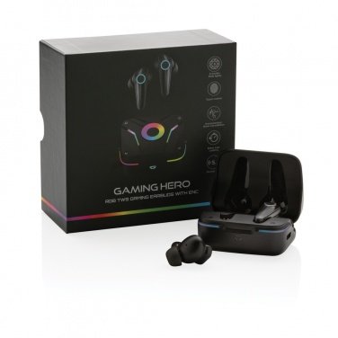 Logo trade corporate gifts image of: RGB gaming earbuds with ENC