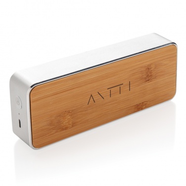 Logo trade corporate gift photo of: Nevada Bamboo 3W wireless speaker