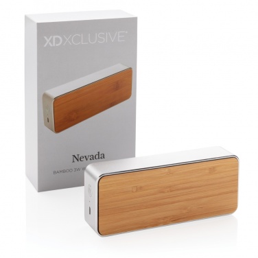 Logotrade advertising products photo of: Nevada Bamboo 3W wireless speaker