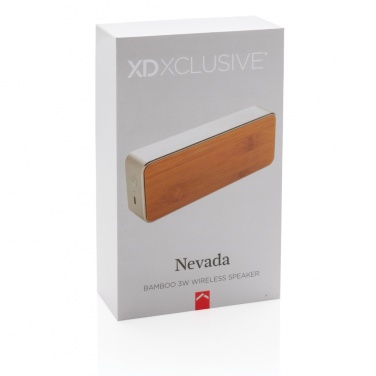 Logo trade advertising product photo of: Nevada Bamboo 3W wireless speaker