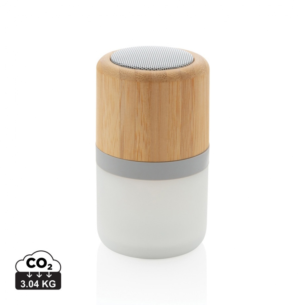 Logo trade advertising product photo of: Bamboo colour changing 3W speaker light