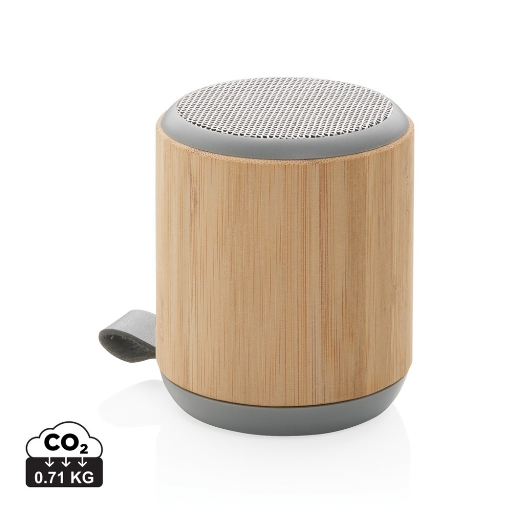 Logotrade business gift image of: Bamboo and fabric 3W wireless speaker