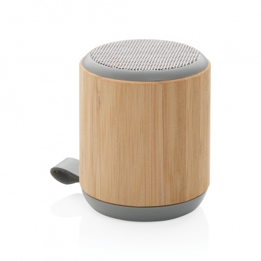 Logotrade promotional item image of: Bamboo and fabric 3W wireless speaker